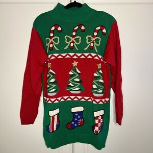 Vintage 1980s Knit Christmas Sweater